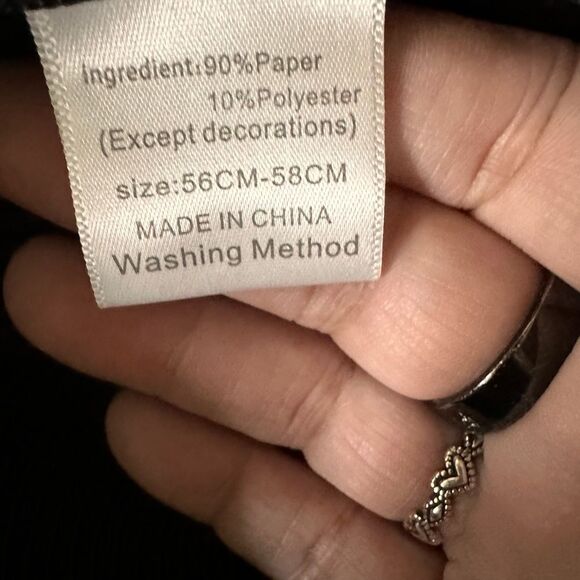 Black floppy sun hat - Picture 3 of 6